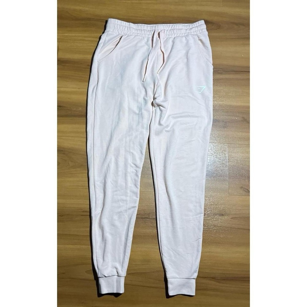 Womens Gymshark Workout Yoga Training Pink Drawstring Jogger Pants